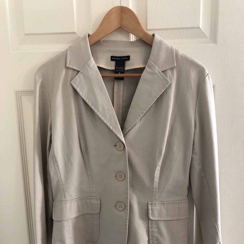 Khaki/ twill style blazer